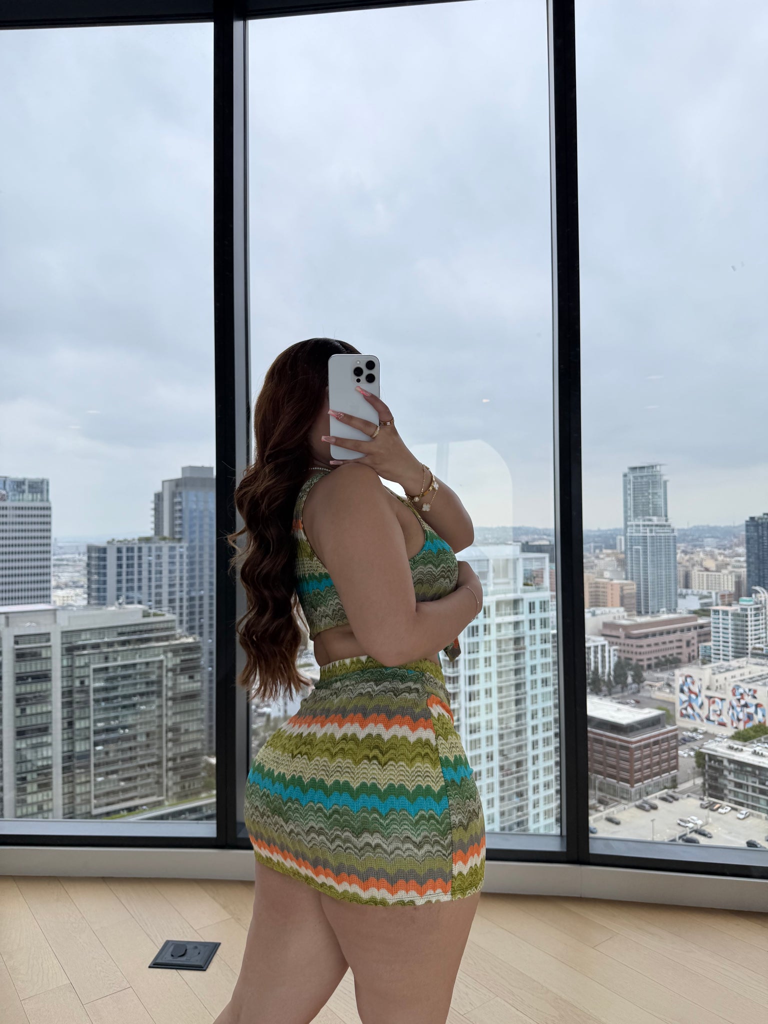 Megan knit two piece set (multicolor)