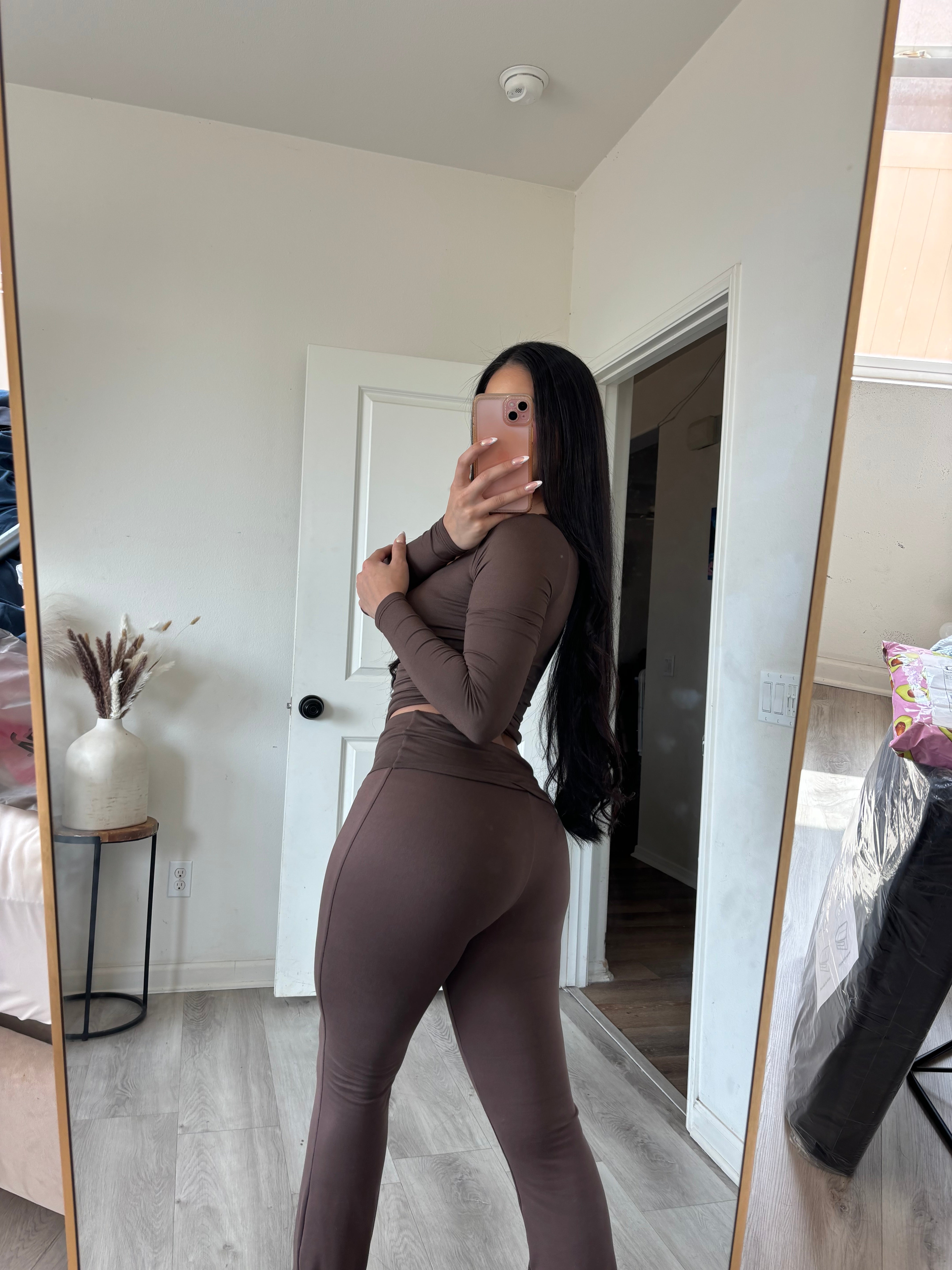 Renee two piece set (brown) With headband 1090