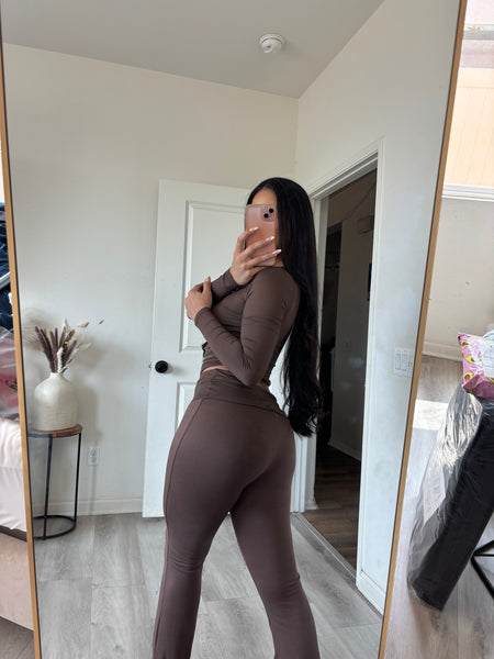 Renee two piece set (brown) 1090