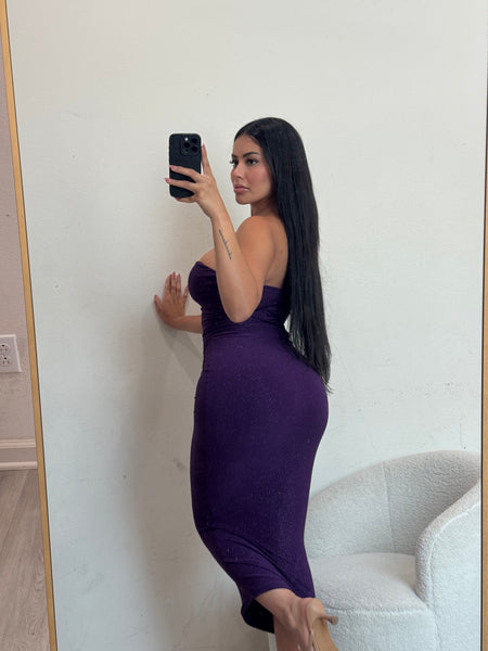 Mary glitter dress 388 (purple )