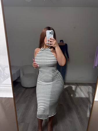 Merlin dress (black/white)210