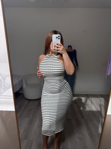 Merlin dress (black/white)210