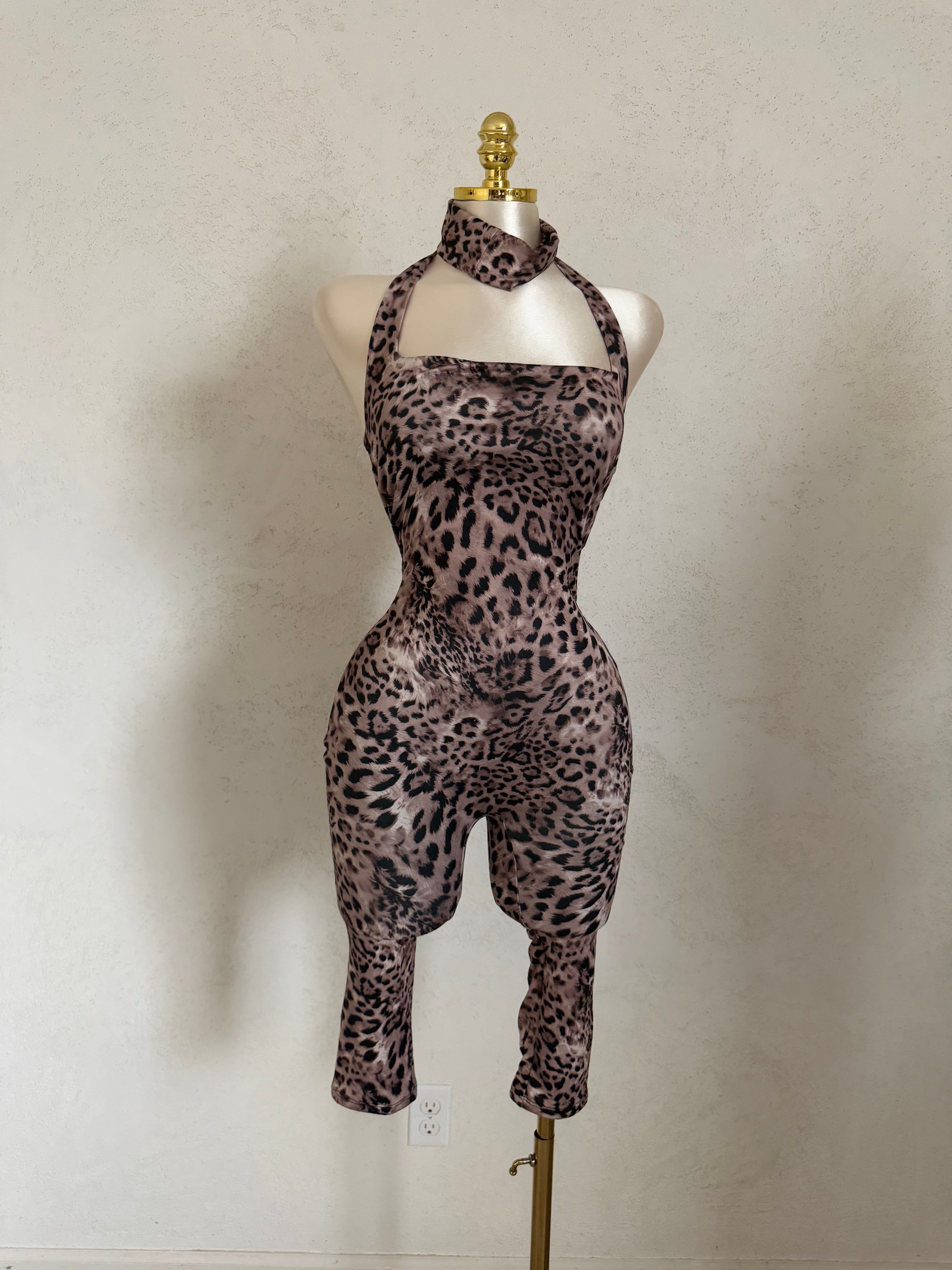 Regina halter capri jumpsuit