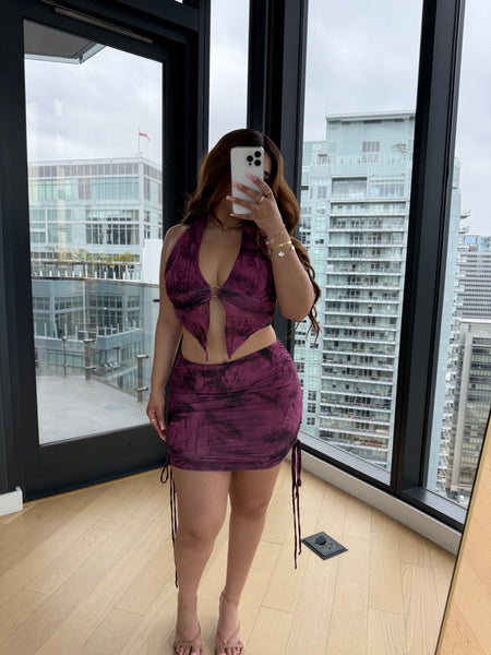 ali fuchsia two piece set 5283