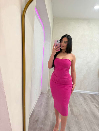 Mary glitter dress 388 (fuchsia)