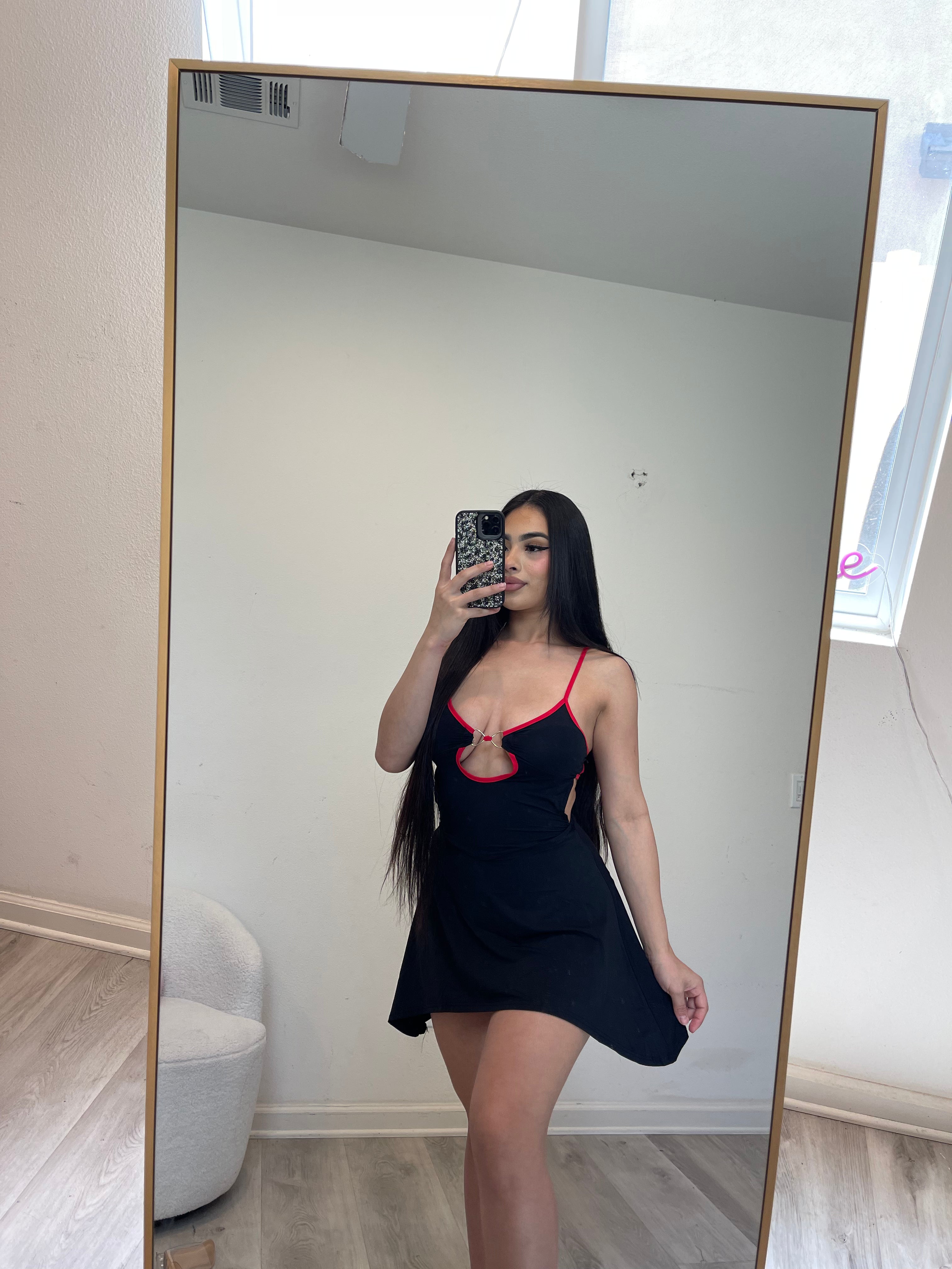 Ferni dress ( black and red) 350