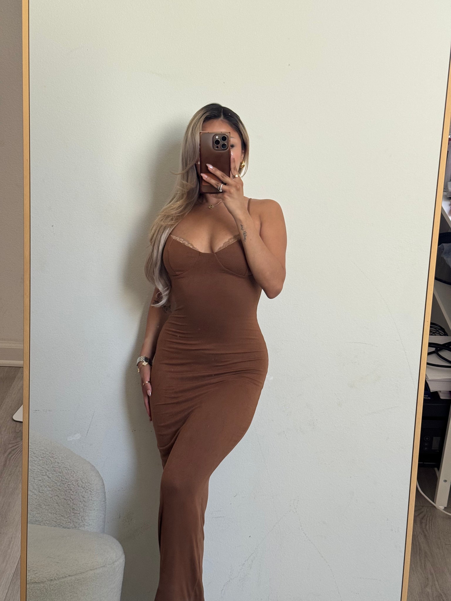 Nini maxi dress (brown)342