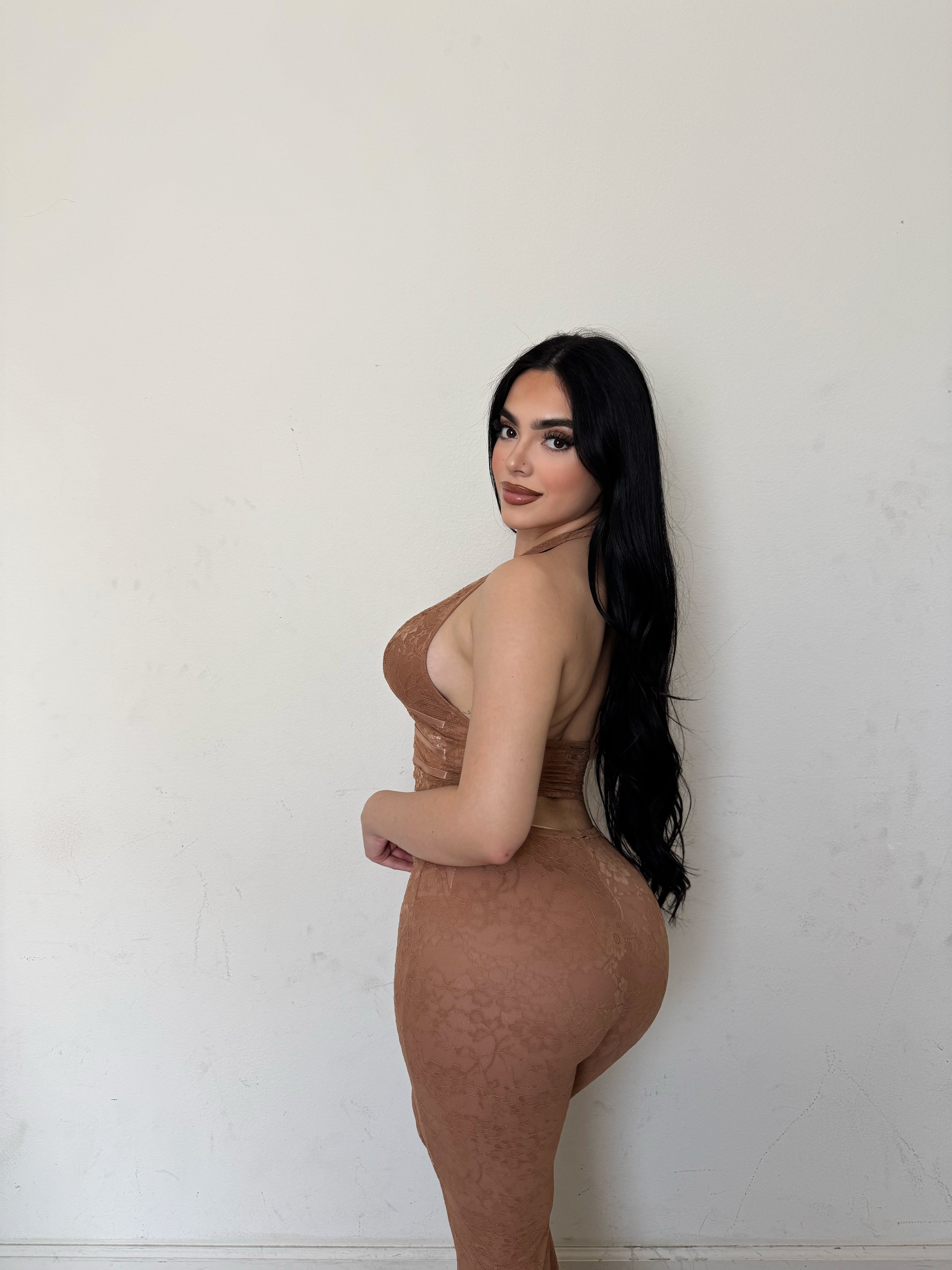Bella two piece set (brown) 65422