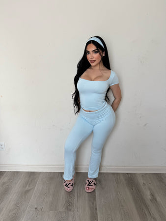 Chelly two piece set with headband (blue)
