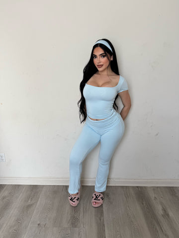 Chelly two piece set with headband (blue)