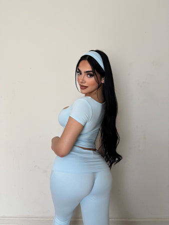 Chelly two piece set with headband (blue)