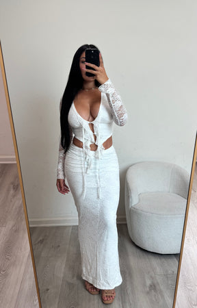 Lily two piece set 0014 (white)