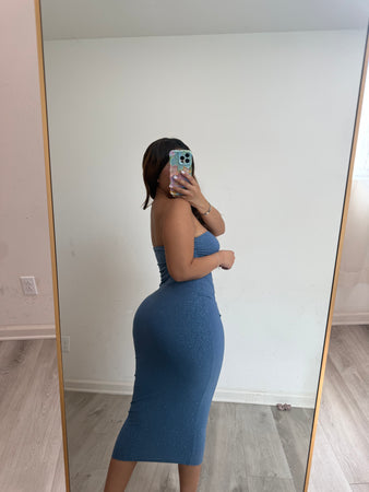 Mary glitter dress 388 (blue denim)