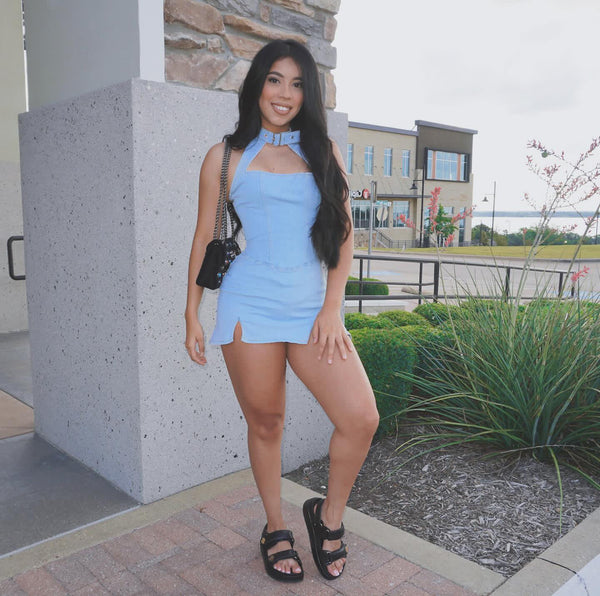 Maribel denim dress ( light blue) 10813
