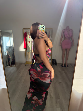 Molly floral dress (black)