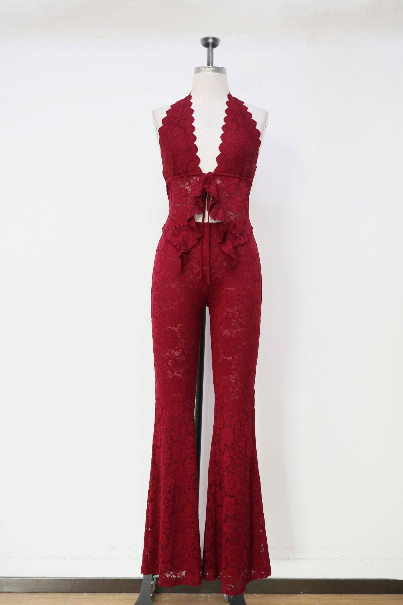 Marissa two piece set (burgundy) 12432