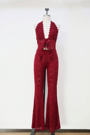 Marissa two piece set (burgundy) 12432