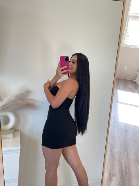Ely strapless dress (black)16387