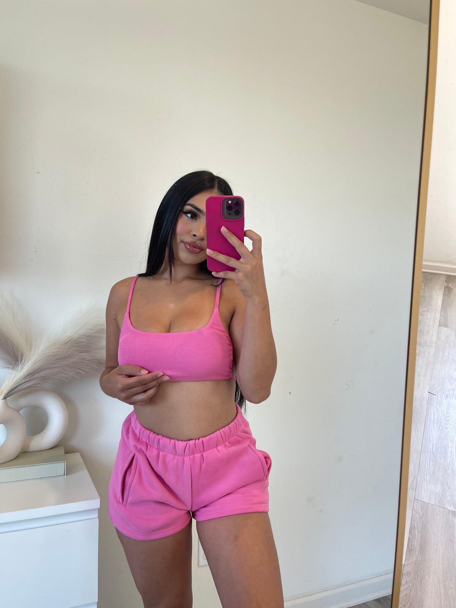 Moody two piece set (hot pink)