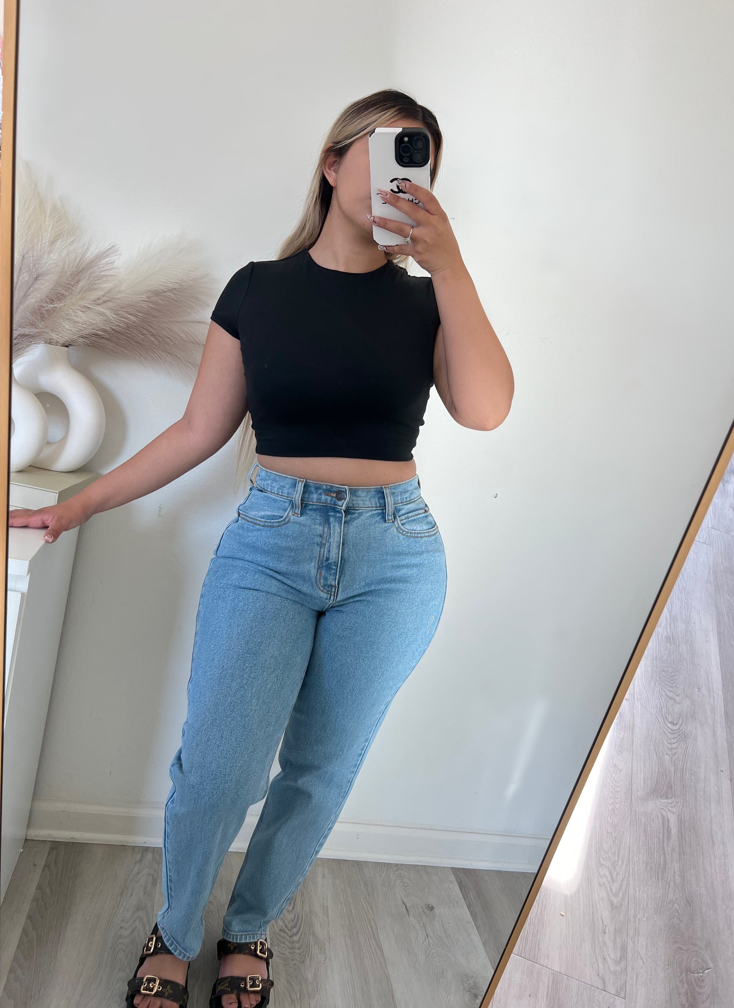 Super high mom jeans (light denim)7340
