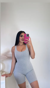 Grey snatch romper 2067
