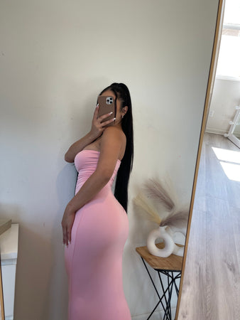 Fenia strapless dress (baby pink) 386