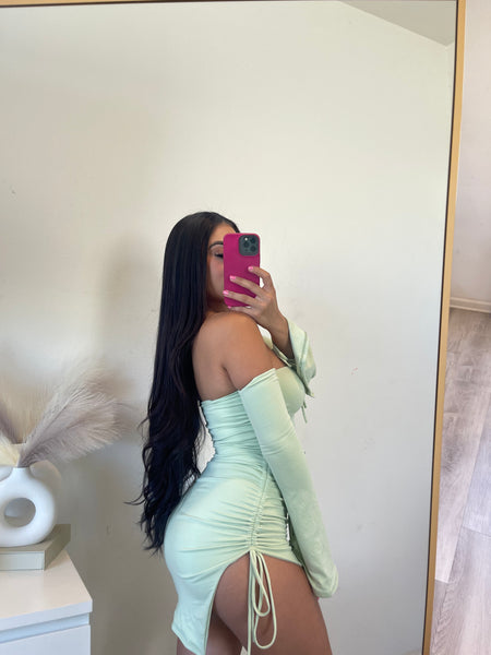 Ale double layer dress (sage) 5029