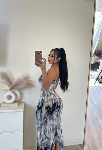 Long dress ( grey-black)8660