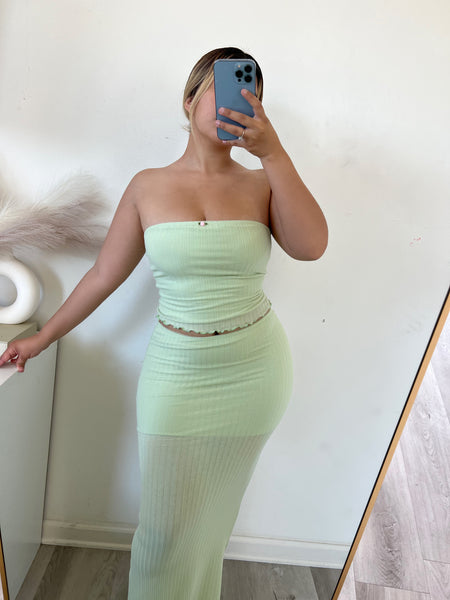 Nelly two piece maxi set (sage) 16381