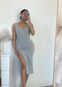 Lisha snatch dress (grey) 2882