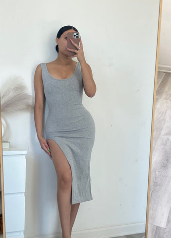 Lisha snatch dress (grey) 2882