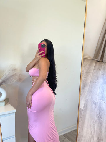 Zela two piece set (pink)1010
