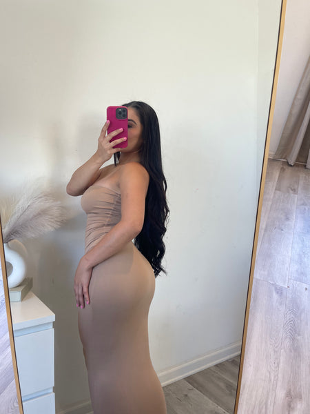 Fenia strapless dress (mocha)386
