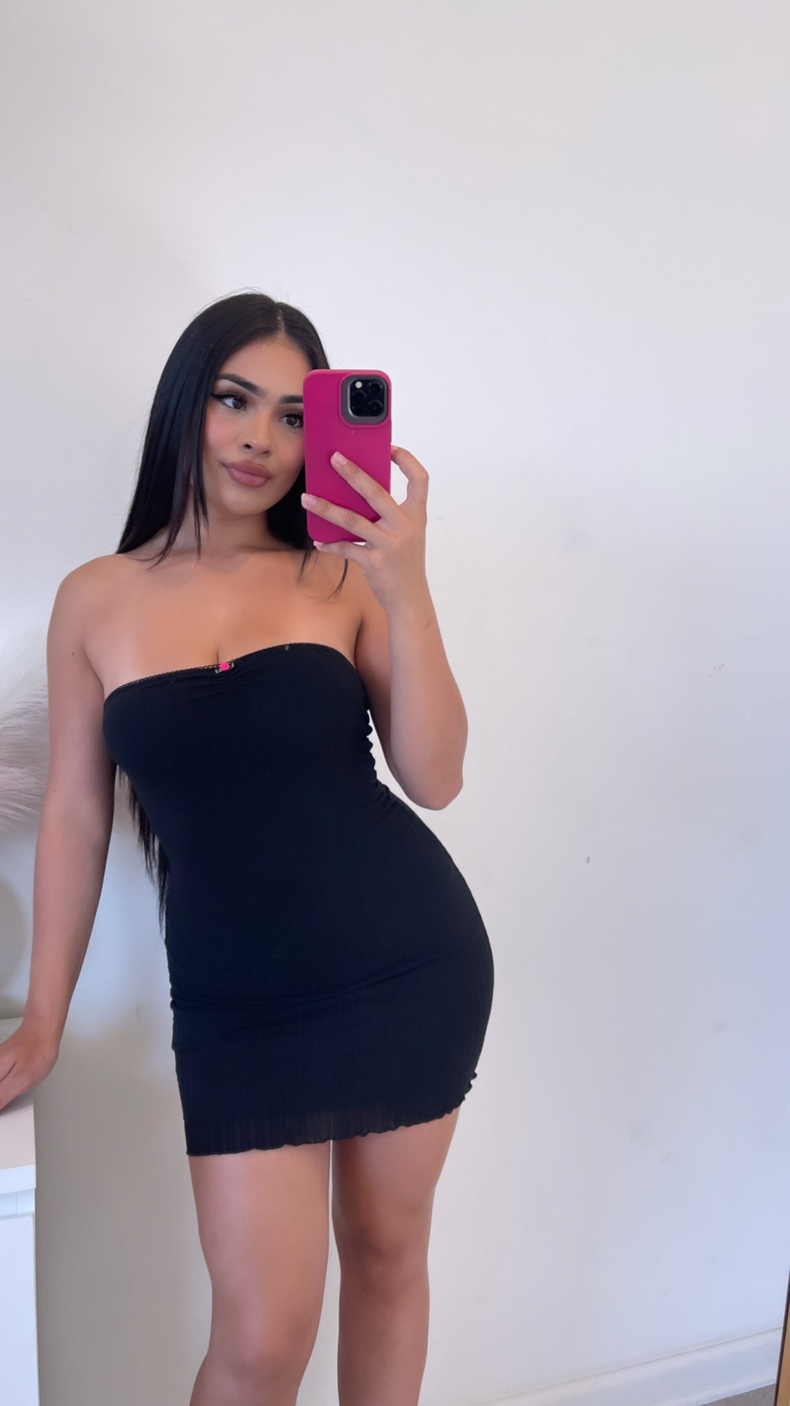 Ely strapless dress (black)16387