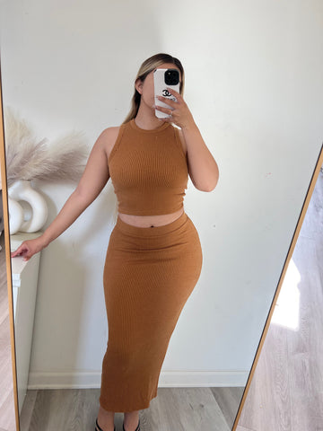 Crop top and skirt set (antique) TS8331