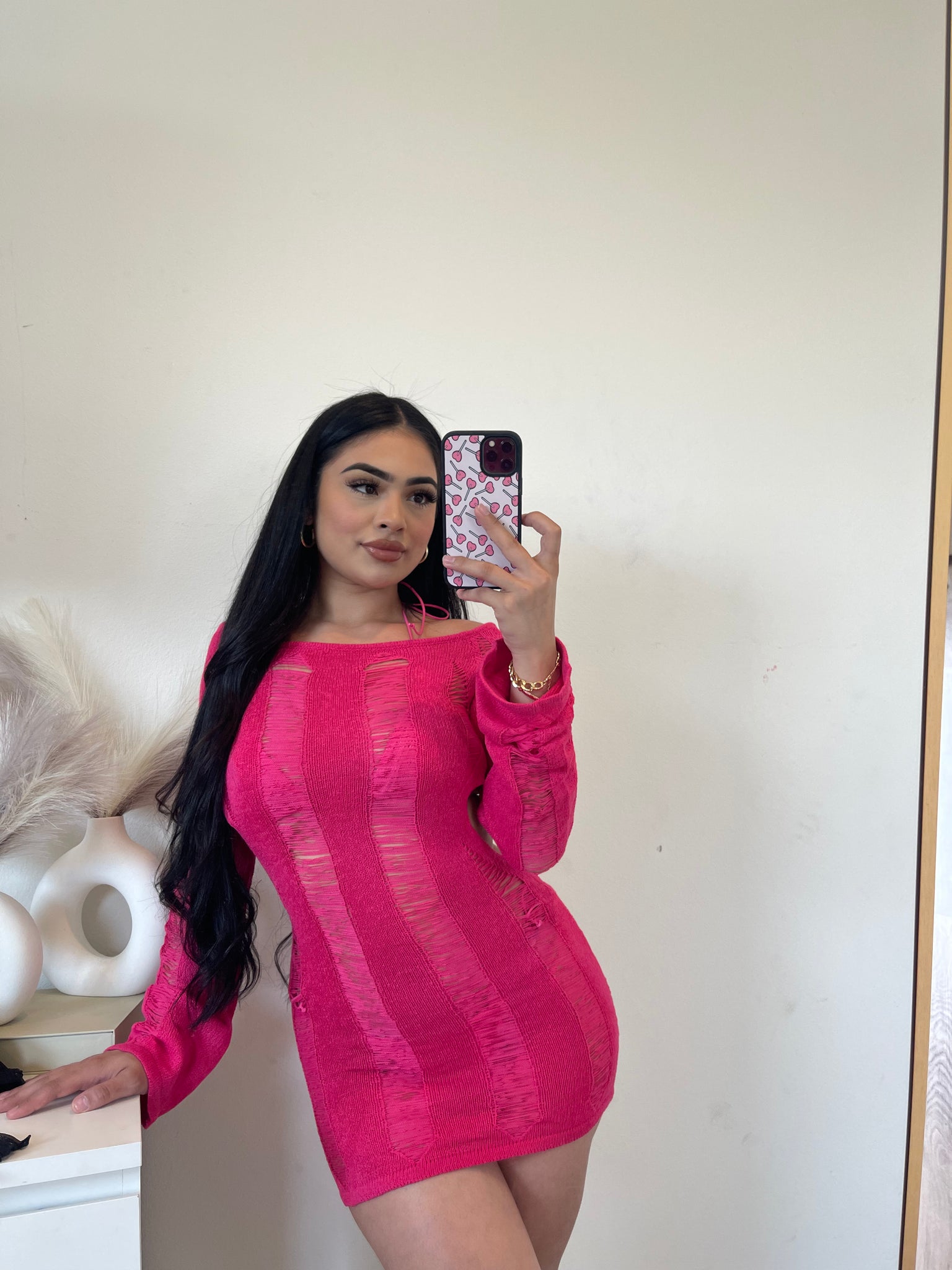 De la sol dress (hot pink)