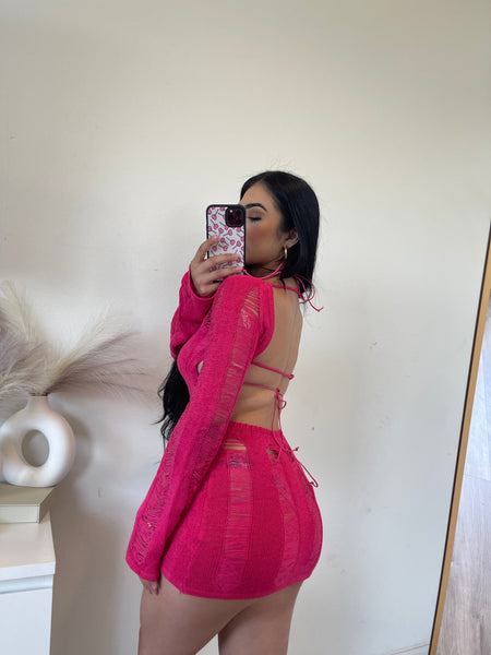 De la sol dress (hot pink)