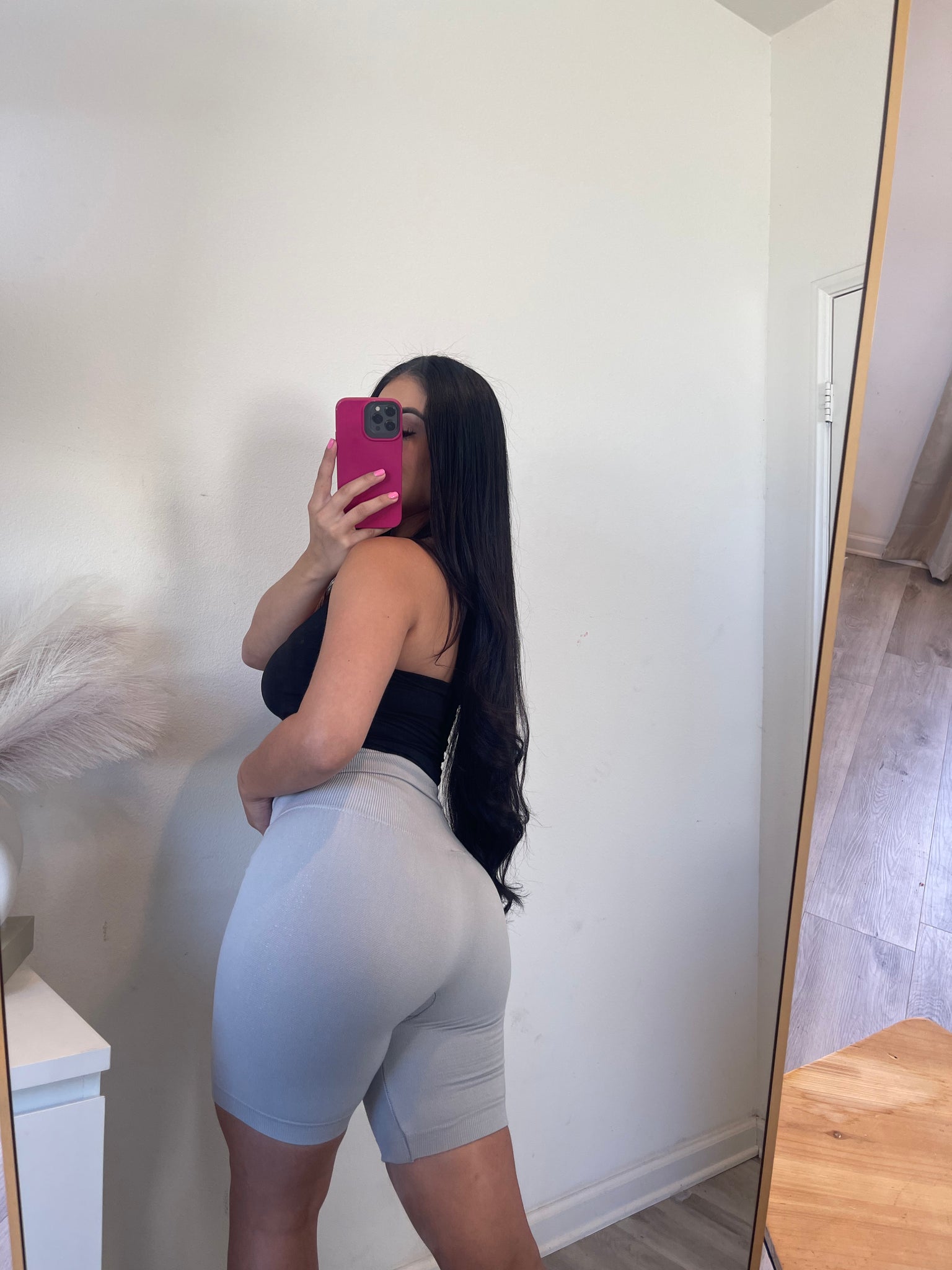 Gia high wasted shorts (grey)