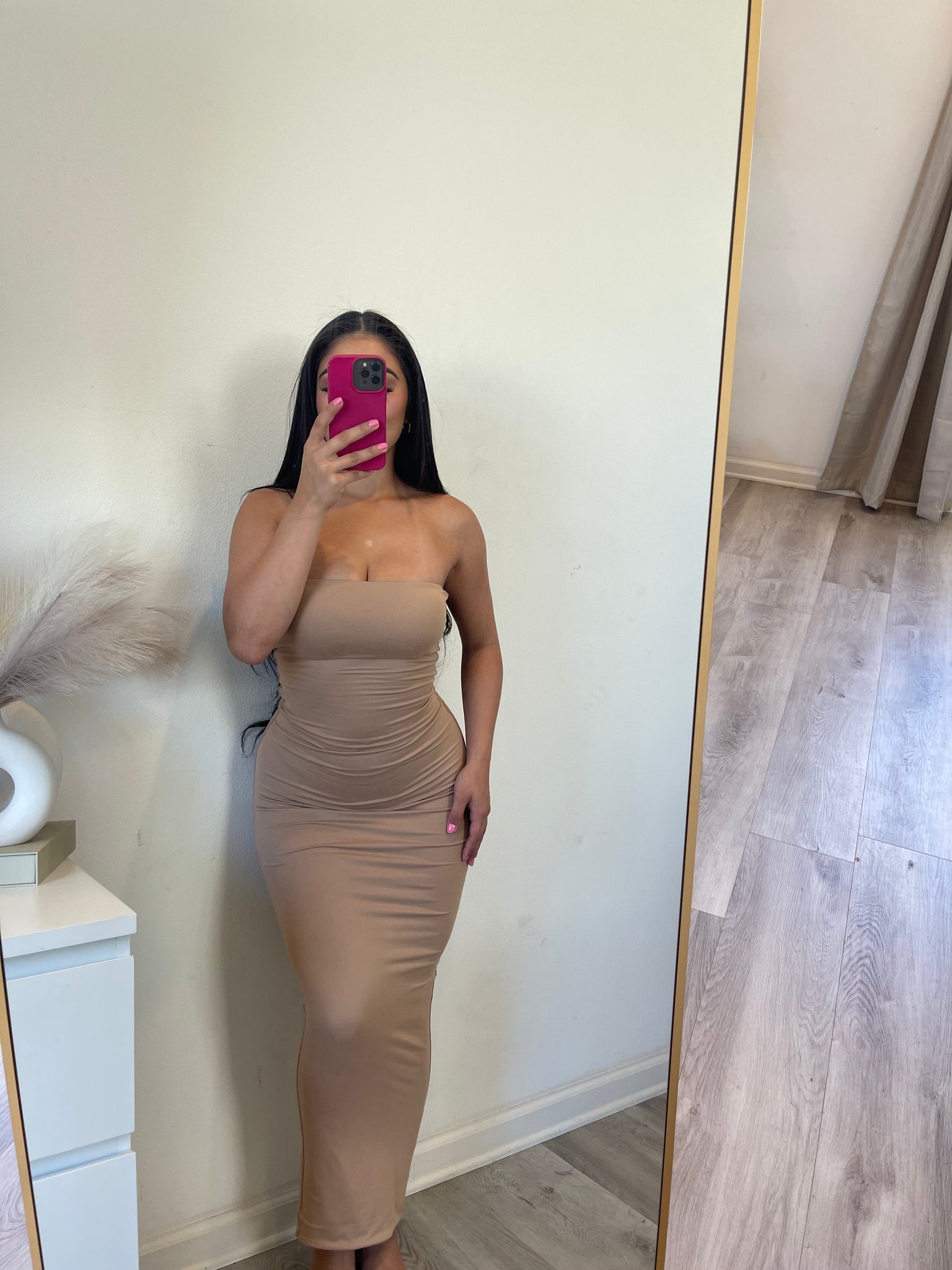 Fenia strapless dress (mocha)386