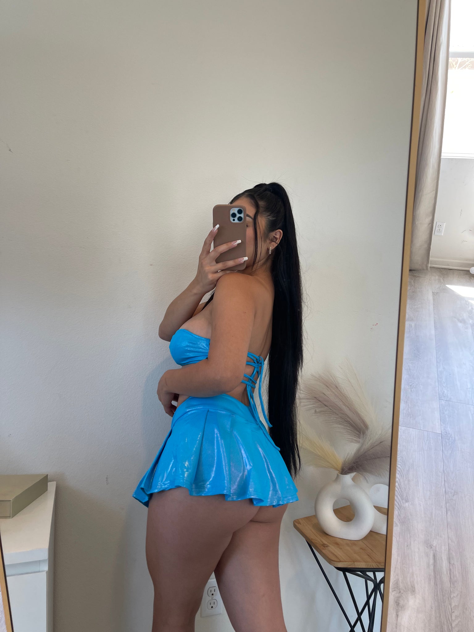 Karol g two piece set 10137 (blue )