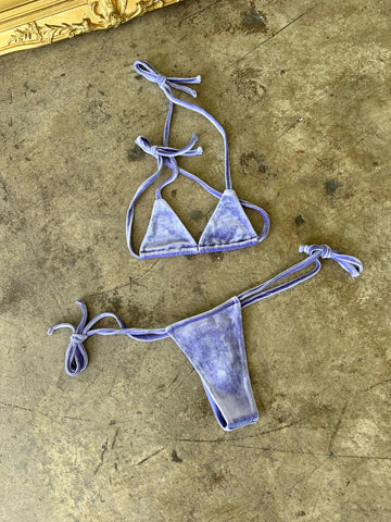 SHANNON VELOUR BRAZILIAN MICRO BIKINI (lavender)26498