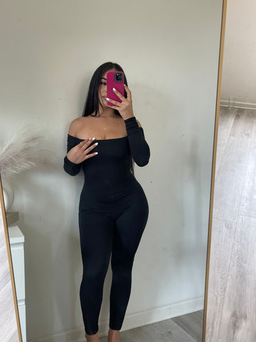 Jaydee long sleeve jumpsuit (black)1004