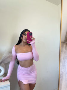 Mirya two piece set (pink ) 810