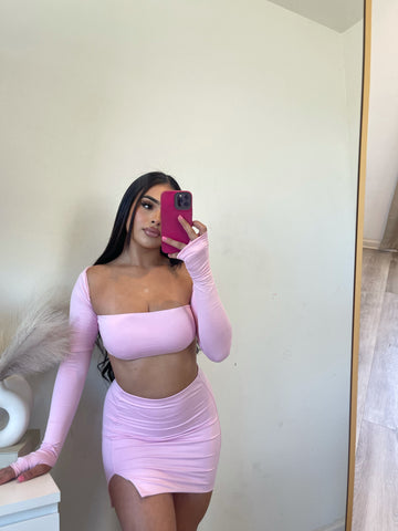 Mirya two piece set (pink ) 810