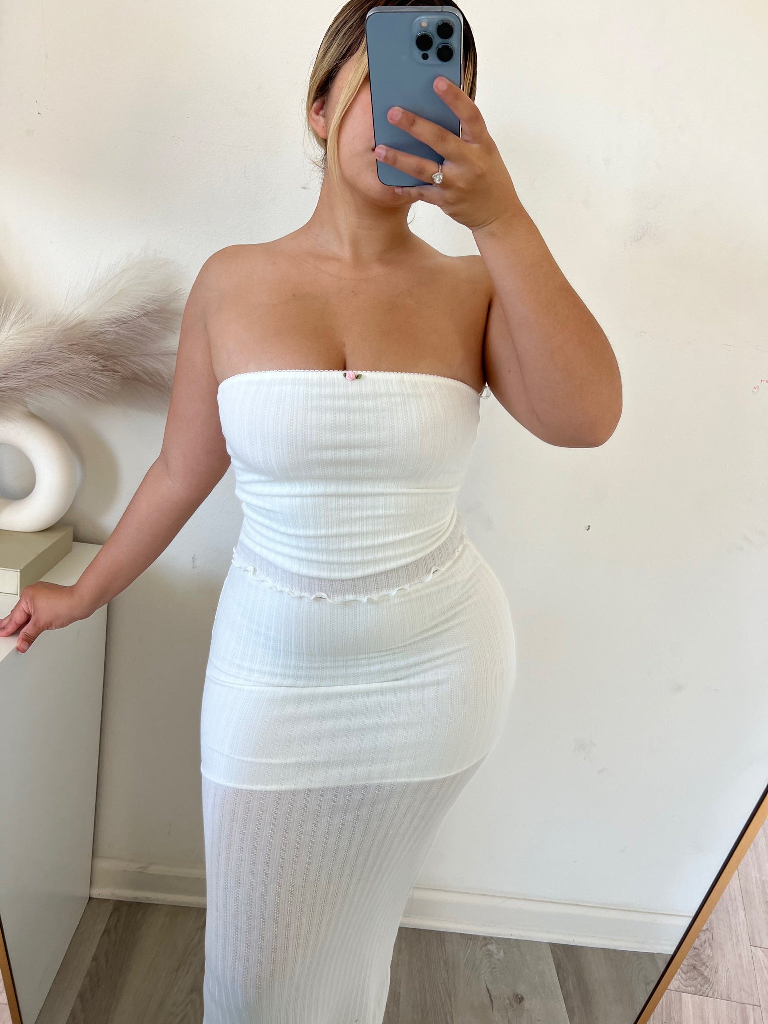 Nelly two piece maxi set (white)16381