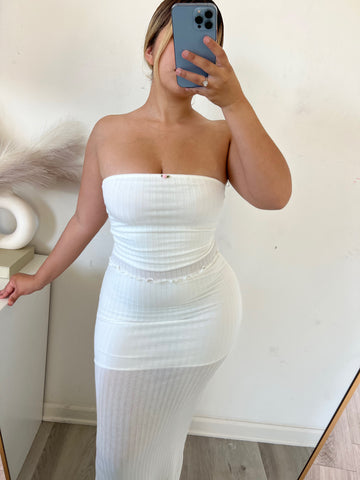 Nelly two piece maxi set (white)16381