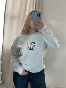 Heart dodger crew neck (grey)