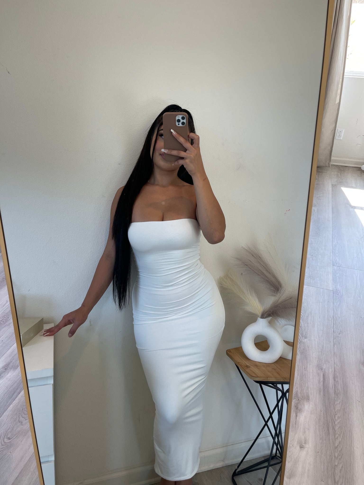 Fenia strapless dress (white) 386