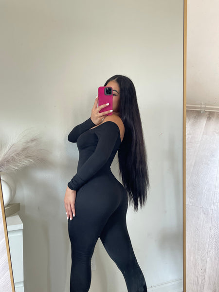 Jaydee long sleeve jumpsuit (black)1004