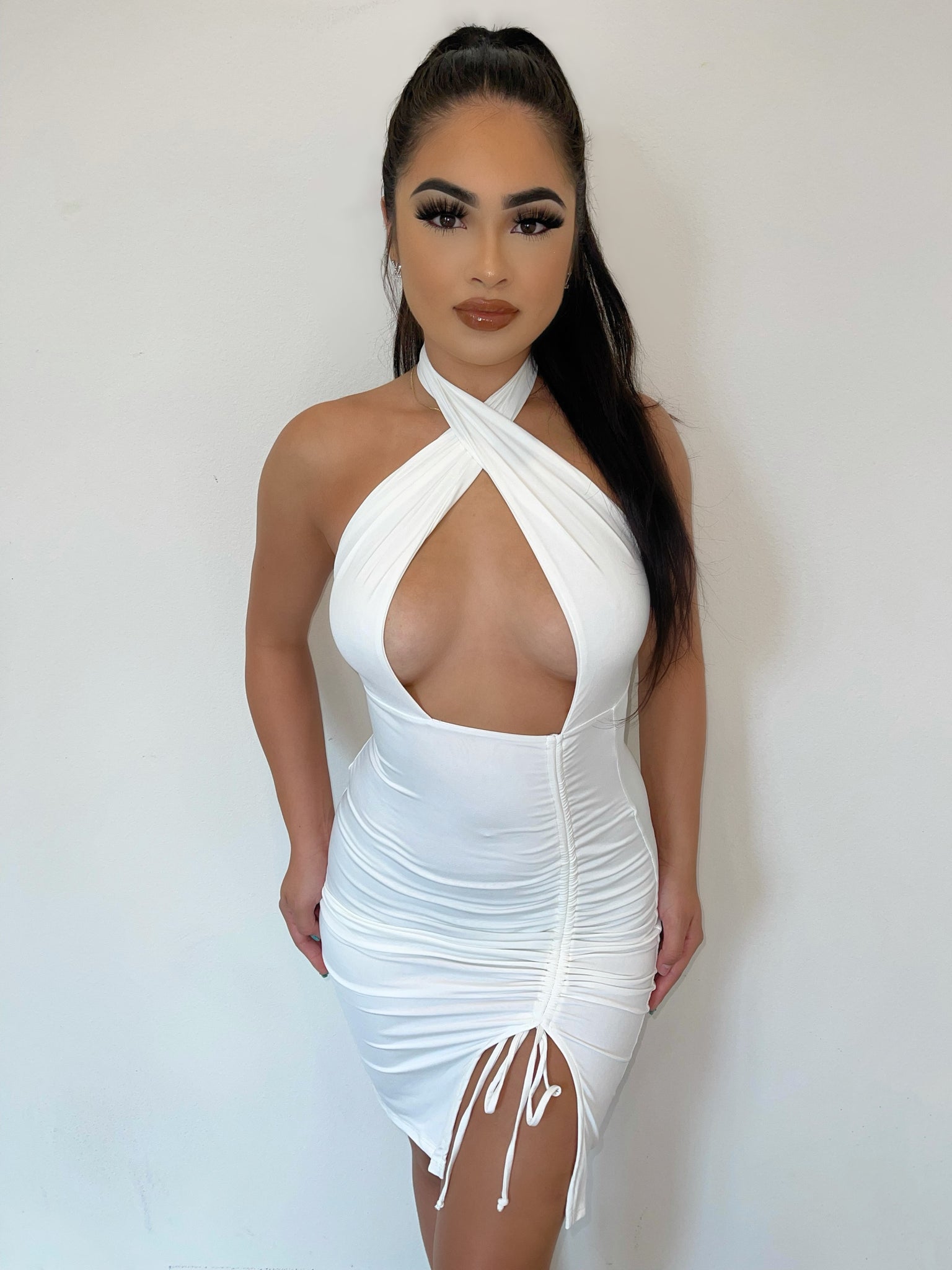 Gazelled white dress 1956